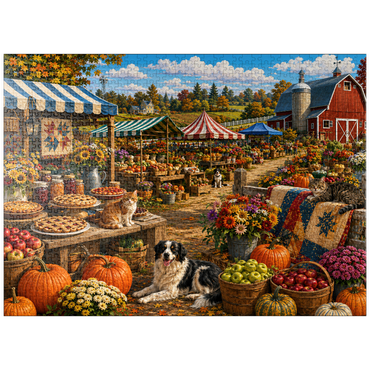 puzzleplate County Fair Farmers Market Morning 1000 Jigsaw Puzzle
