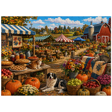 puzzleplate County Fair Farmers Market Morning 300 Jigsaw Puzzle