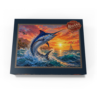 Blue Marlin Sunset Breaker 500 Jigsaw Puzzle box view3