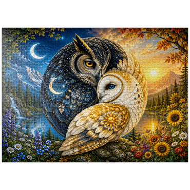 puzzleplate Yin Yang Owl Harmony 1000 Jigsaw Puzzle