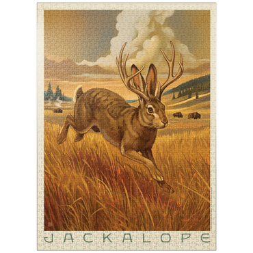 puzzleplate Legends Of The National Parks: Scampering Jackalope 1000 Jigsaw Puzzle
