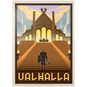 puzzleplate Valhalla Viking Hall Epic Ascent 1000 Jigsaw Puzzle