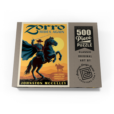Zorro Rides Again: Johston McCulley 500 Jigsaw Puzzle box view3