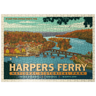 puzzleplate Harpers Ferry National Historical Park: Loudoun Heights Trail 500 Jigsaw Puzzle
