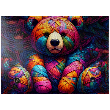 puzzleplate Rainbow Bear: Yarn Critters Collection 1000 Jigsaw Puzzle