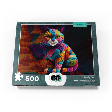 Sneaky Cat: Yarn Critters Collection 500 Jigsaw Puzzle box view3
