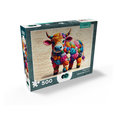 Happy Cow: Yarn Critters Collection 500 Jigsaw Puzzle box view2