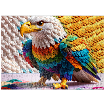 puzzleplate Bald Eagle: Yarn Critters Collection 500 Jigsaw Puzzle