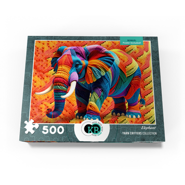 Elephant: Yarn Critters Collection 500 Jigsaw Puzzle box view3