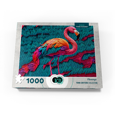 Flamingo: Yarn Critters Collection 1000 Jigsaw Puzzle box view3