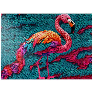 puzzleplate Flamingo: Yarn Critters Collection 1000 Jigsaw Puzzle