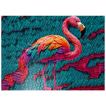puzzleplate Flamingo: Yarn Critters Collection 500 Jigsaw Puzzle