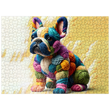 puzzleplate French Bulldog: Yarn Critters Collection 500 Jigsaw Puzzle