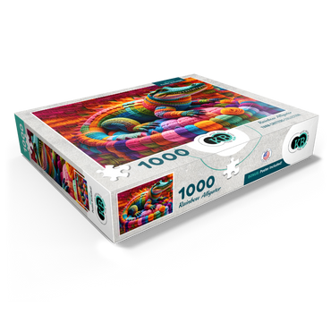 Rainbow Alligator: Yarn Critters Collection 1000 Jigsaw Puzzle box view1