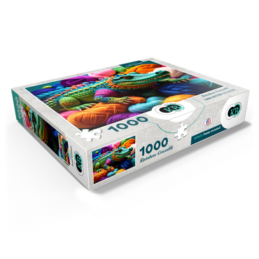 Rainbow Crocodile: Yarn Critters Collection 1000 Jigsaw Puzzle box view1