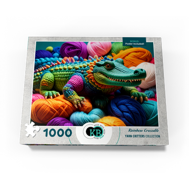 Rainbow Crocodile: Yarn Critters Collection 1000 Jigsaw Puzzle box view3
