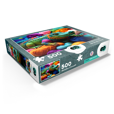 Rainbow Crocodile: Yarn Critters Collection 500 Jigsaw Puzzle box view1