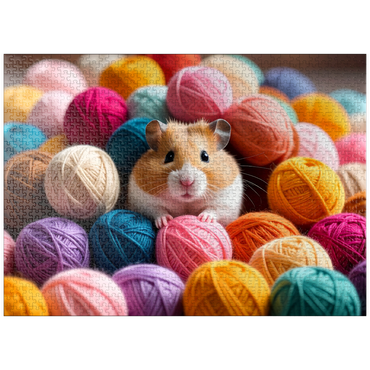 puzzleplate Hamster: Yarn Critters Collection 1000 Jigsaw Puzzle