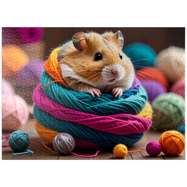 puzzleplate Hamster Ball: Yarn Critters Collection 1000 Jigsaw Puzzle