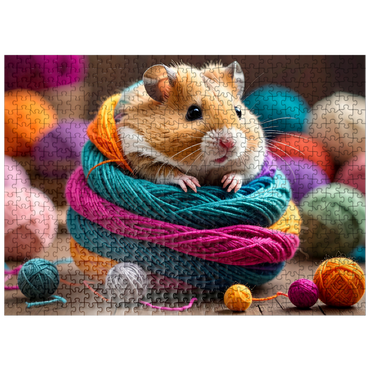 puzzleplate Hamster Ball: Yarn Critters Collection 500 Jigsaw Puzzle