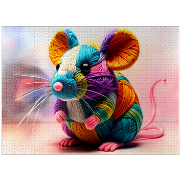 puzzleplate Rainbow Mouse: Yarn Critters Collection 1000 Jigsaw Puzzle