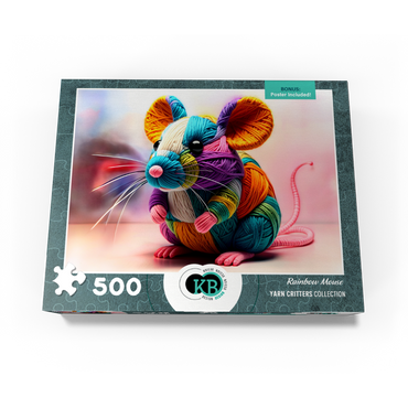 Rainbow Mouse: Yarn Critters Collection 500 Jigsaw Puzzle box view3