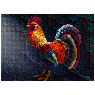 puzzleplate Rooster: Yarn Critters Collection 1000 Jigsaw Puzzle