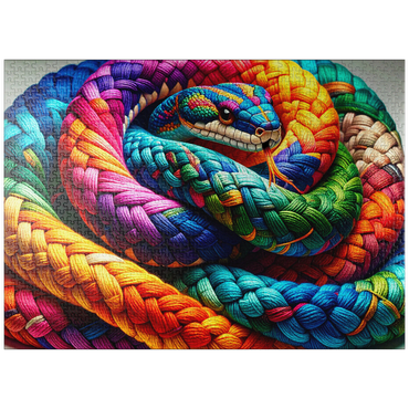 puzzleplate Rainbow Snake: Yarn Critters Collection 1000 Jigsaw Puzzle