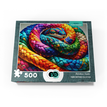 Rainbow Snake: Yarn Critters Collection 500 Jigsaw Puzzle box view3