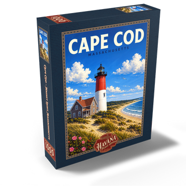 Cape Cod – Nauset Light, Massachusetts 1000 Jigsaw Puzzle box view2