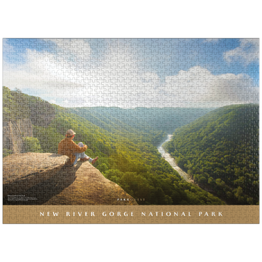 puzzleplate New River Gorge National Park: Diamond Point Overlook 1000 Jigsaw Puzzle