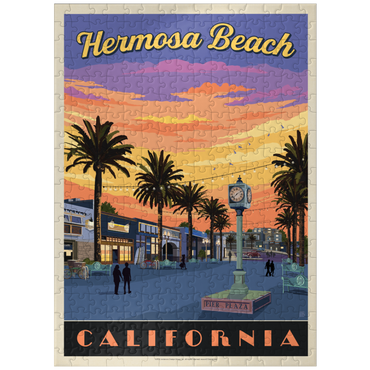 puzzleplate Hermosa Beach Pier Sunset Charm, California 300 Jigsaw Puzzle