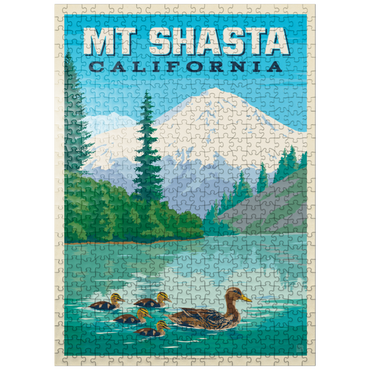 puzzleplate Mount Shasta Duck Lake Serenity, California 500 Jigsaw Puzzle