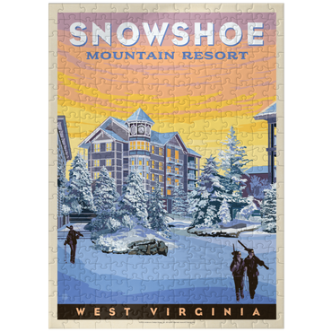 puzzleplate Snowshoe Mountain Resort Winter Charm, West Virginia 300 Jigsaw Puzzle