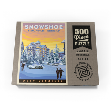 Snowshoe Mountain Resort Winter Charm, West Virginia 500 Jigsaw Puzzle box view3