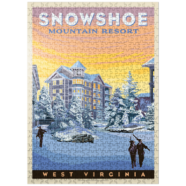 puzzleplate Snowshoe Mountain Resort Winter Charm, West Virginia 500 Jigsaw Puzzle