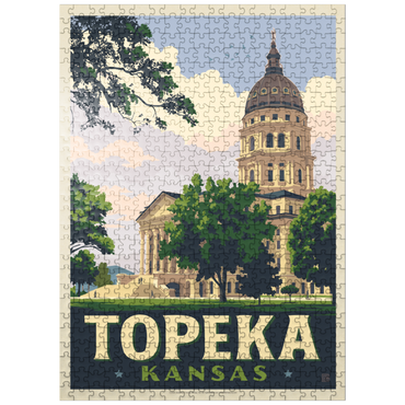 puzzleplate Topeka Kansas Capitol Classic Charm 500 Jigsaw Puzzle