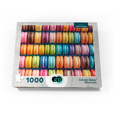 Colorful Baked Macarons 1000 Jigsaw Puzzle box view3