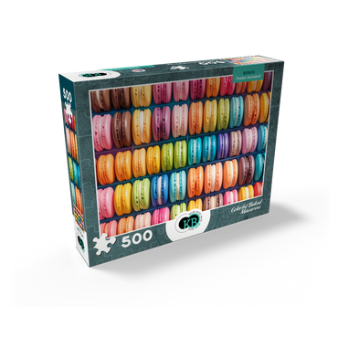 Colorful Baked Macarons 500 Jigsaw Puzzle box view2