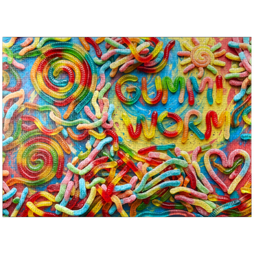 puzzleplate Gummi Worms Graffiti 1000 Jigsaw Puzzle