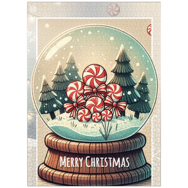 puzzleplate Holiday Peppermint Candies 1000 Jigsaw Puzzle