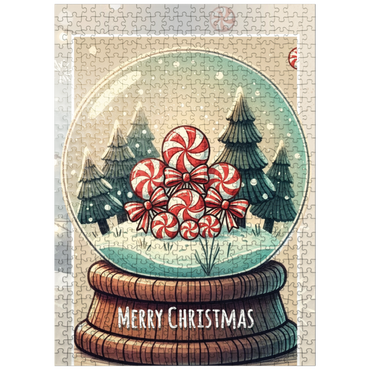 puzzleplate Holiday Peppermint Candies 500 Jigsaw Puzzle