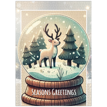 puzzleplate Winter Reindeer 1000 Jigsaw Puzzle