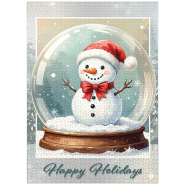 puzzleplate Jolly Holiday Snowman 1000 Jigsaw Puzzle