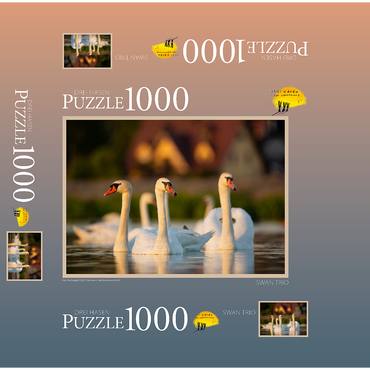 Swan Trio 1000 Jigsaw Puzzle box 3D Modell