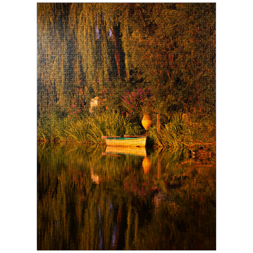 puzzleplate Rowing boat in evening light 1000 Jigsaw Puzzle