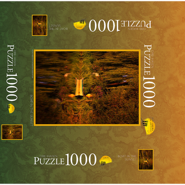 Rowing boat in evening light 1000 Jigsaw Puzzle box 3D Modell