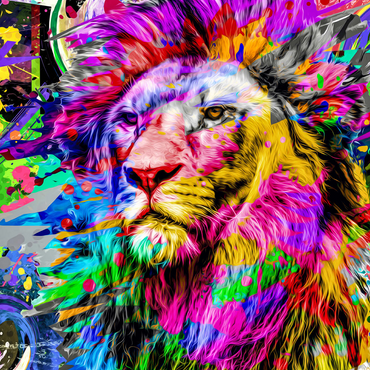 Fantastic lion 500 Jigsaw Puzzle 3D Modell