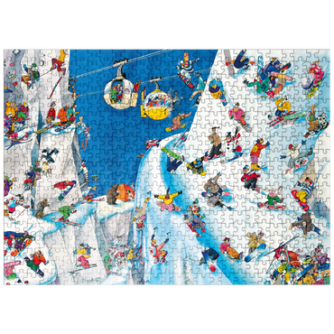 puzzleplate Snowboards - Blachon - Cartoon Classics 500 Jigsaw Puzzle