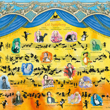 Cat Symphony - Sven Hartmann 100 Jigsaw Puzzle 3D Modell